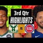 Milwaukee Bucks vs Detroit Pistons Full Highlights 3rd QTR | Jan 22 | 2024 NBA Season