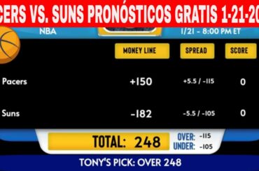 Indiana Pacers vs Phoenix Suns 1/21/2024 Pronósticos GRATIS de la NBA, Consejos de Apuestas para Hoy