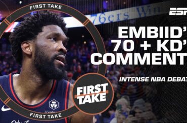 Stephen A. vs. Shannon vs. Big Perk🍿 Joel Embiid's 70 PTS & KD's GOAT debate comments! | First Take