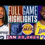 Los Angeles Lakers vs Memphis Grizzlies FULLGAME Qtr JAN 23, 2024 Highlights | NBA Season