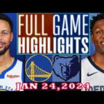 Memphis Grizzlies vs Golden State Warriors FULLGAME Qtr JAN 24, 2024 Highlights | NBA Season