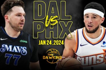 Dallas Mavericks vs Phoenix Suns Full Game Highlights | January 24, 2024 | FreeDawkins