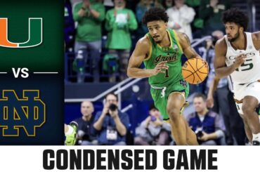 Miami vs. Notre Dame Condensed Game | 2023-24 ACC Men’s Basketball