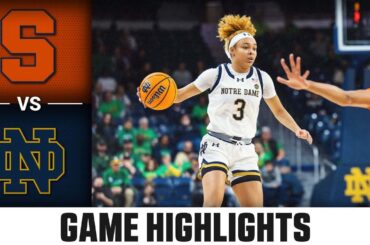 Syracuse vs. Notre Dame Game Highlights | 2023-24 ACC Women’s Basketball