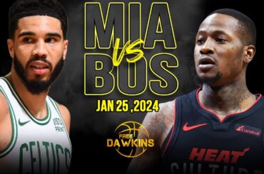 Miami Heat vs Boston Celtics Full Game Highlights | January 25, 2024 | FreeDawkins