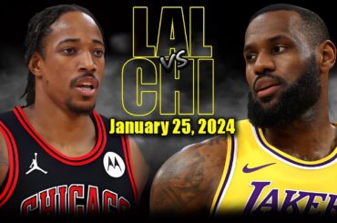 Los Angeles Lakers vs Chicago Bulls Full Game Highlights - January 25, 2024 | 2023-24 NBA Season