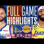 Golden State Warriors vs Los Angeles Lakers  FULLGAME Qtr JAN 25, 2024 Highlights | NBA Season