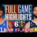 Philadelphia 76ers vs Denver Nuggets  FULLGAME Qtr JAN 26, 2024 Highlights | NBA Season