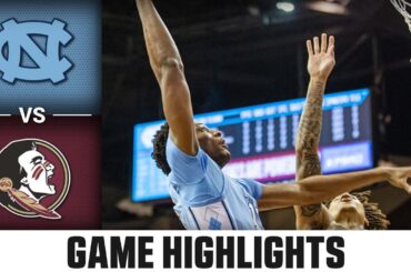 North Carolina vs. Florida State Game Highlights | 2023-24 ACC Men’s Basketball