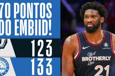 TODOS OS 70 PONTOS DE EMBIID CONTRA OS SPURS!