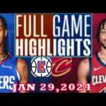 Cleveland Cavaliers vs Los Angeles Clippers FULLGAME Qtr JAN 29, 2024 Highlights | NBA Season