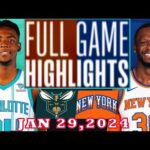 Charlotte Hornets vs New York Knicks FULLGAME Qtr JAN 29, 2024 Highlights | NBA Season