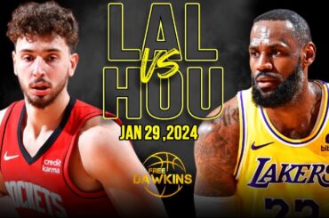 Los Angeles Lakers vs Houston Rockets Full Game Highlights | January 29, 2024 | FreeDawkins