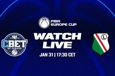 LIVE - Jonava CBet v Legia Warszawa | FIBA Europe Cup 2023-24