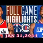 Washington Wizards vs Los Angeles Clippers  FULLGAME Qtr JAN 31, 2024 Highlights | NBA Season