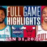 Charlotte Hornets vs Chicago Bulls  FULLGAME Qtr JAN 31, 2024 Highlights | NBA Season