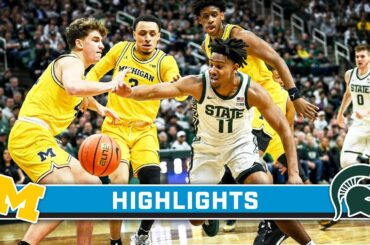 Michigan at Michigan State | Highlights | Big Ten Men's Basketball | Jan. 30, 2024