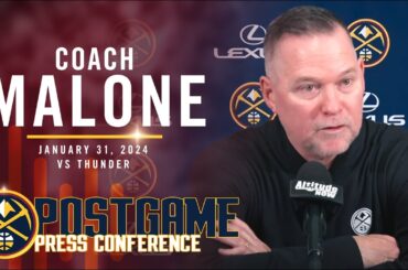 Coach Malone Full Post Game Press Conference vs. Thunder 🎙