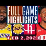 Los Angeles Lakers vs Houston Rockets  FULLGAME Qtr Feb 02, 2024 Highlights | NBA Season