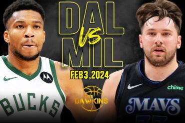 Dallas Mavericks vs Milwaukee Bucks Full Game Highlights | February 3, 2024 | FreeDawkins