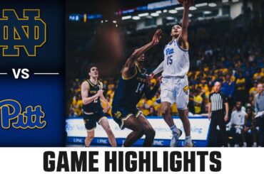 Notre Dame vs. Pitt Game Highlights | 2023-24 ACC Men’s Basketball