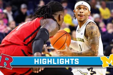 Rutgers at Michigan | Highlights | Big Ten Men's Basketball | Feb. 3, 2024