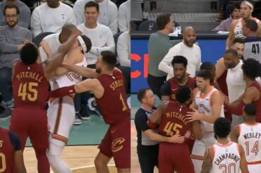 Donovan Mitchell gets ejected for trying to fight Zach Collins after dirty elbow 😳