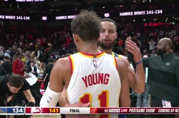 Steph Curry & Trae Young share a moment after the game ❤️