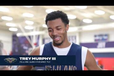 Trey Murphy III on clutch time win, Zion Williamson | New Orleans Pelicans Practice 2/4/24