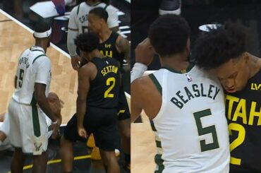 Malik Beasley takes out Collin Sexton for taunting Giannis while he was down