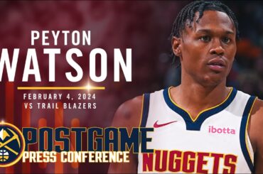 Peyton Watson Post Game Press Conference vs. Blazers 🎙