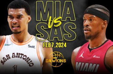 Miami Heat vs San Antonio Spurs Full Game Highlights | February 7, 2024 | FreeDawkins