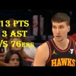 Bogdan Bogdanovic 13 Pts 3 Ast Atlanta Hawks vs Philadelphia 76ers HIGHLIGHTS