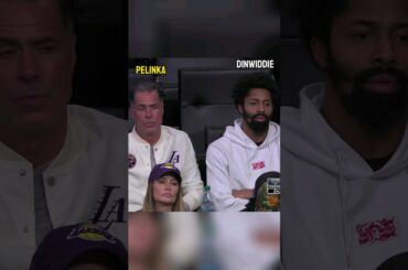 Spencer Dinwiddie SPOTTED at Lakers game with Rob Pelinka!👀