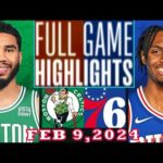 Philadelphia 76ers vs. Boston Celtics FULLGAME Qtr Feb 09, 2024 Highlights | NBA Season