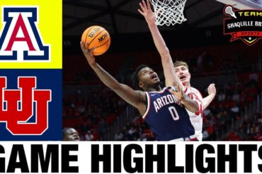 #8 Arizona vs Utah Highlights | NCAA Men's Basketball | 2024 College Basketball