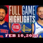Golden State Warriors vs. Detroit Pistons FULLGAME Qtr Feb 10, 2024 Highlights | NBA Season