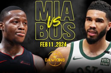 Miami Heat vs Boston Celtics Full Game Highlights | February 11, 2024 | FreeDawkins