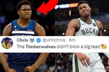 NBA FANS REACT TO MINNESOTA TIMBERWOLVES BEATING MILWAUKEE BUCKS | TIMBERWOLVES VS BUCKS REACTIONS