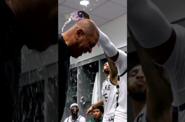 Inside the locker room after Doc Rivers' first win as Bucks head coach. #fearthedeer #nba #bucks