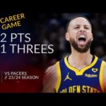 Stephen Curry 42 pts 11 threes vs Pacers 23/24 season