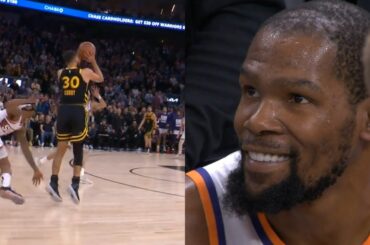 Stephen Curry hits most insane game winner vs Suns even Kevin Durant was smiling