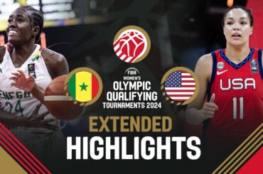 Senegal 🇸🇳 v USA 🇺🇸 | Extended Highlights | FIBA Women's OQT 2024