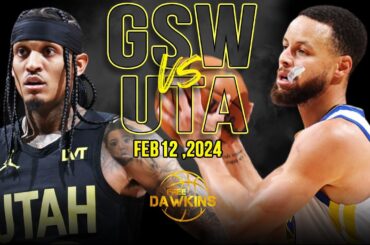 Golden State Warriors vs Utah Jazz Full Game Highlights | February 12, 2024 | FreeDawkins