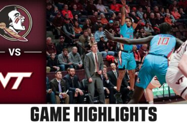 Florida State vs. Virginia Tech Game Highlights | 2023-24 ACC Men's Basketball