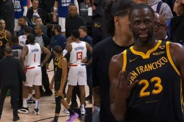 Draymond Green taunts Paul George with 4 fingers after things get heated & Ty Lue ejected