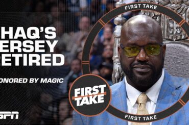 RIDICULOUS! - Stephen A. AGREES with Mad Dog's take on Shaq's Magic jersey retirement 👀 | First Take