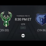 Milwaukee Bucks @ Memphis Grizzlies | NBA on TNT Live Scoreboard