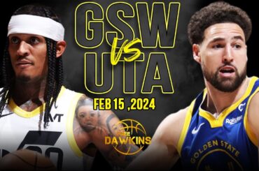 Golden State Warriors vs Utah Jazz Full Game Highlights | February 15, 2024 | FreeDawkins