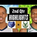 Milwaukee Bucks vs Memphis Grizzlies Full Highlights 2nd QTR | Feb.15 | 2024 NBA Regular Season